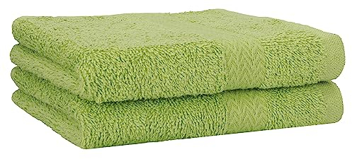 Betz 2 Stück Duschtücher Duschtuch Set Größe 70x140 cm Duschhandtuch Badetuch Strandtuch Handtuch Premium 100% Baumwolle Farbe avocadogrün