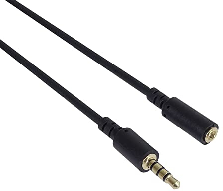 PremiumCord 3.5mm 4-Pin Audio Voice Cable - 2m, Allows Microphone Use - For Audio Devices