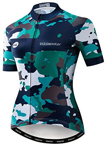 Hotlion Sommer-Fahrradtrikot, atmungsaktiv, für Damen, Mountainbike-Trikot, schnelltrocknend, kurzärmelig, Fahrradbekleidung, Cf2209, M