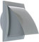 100mm Grise Grille De Ventilation En Plastique ABS - Grill D'aération avec Clapet Anti-retour et Protection contre les Intempéries