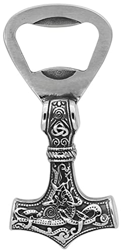 Edelstahl Flaschenöffner Odin Totem Titan Stahl Wikinger Wikinger Thors Hammer Retro Bier Flaschenöffner