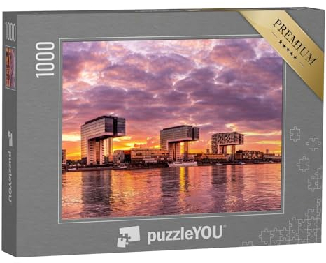 puzzleYOU: Puzzle 1000 Teile „Kranhäuser am Rhein in Köln“ – aus der Puzzle-Kollektion Köln, Deutsche Städte, Deutsche Großstädte