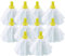 Avern Exel Mop Heads BIG White Push Socket Fit Mop Heads (Pack Of 10) Super Absorbent Heavy Duty Mops - Colour Coded - Robert Scott (Yellow)