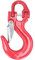 Keenso Seilwinde Seilhaken, Sicherheitsverschlusshaken Seilwindenanhänger Gabelkopfhaken Rot 2T Loading 80 Stahl Universal mit Sicherheitsverschluss Heavy Duty Trailer Band -Teile