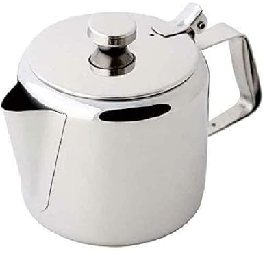 Stainless Steel Tea Pot Silver, Mirror Polish Finished, Suitable for Restaurants, Home, Offices 0.5 Litre - 1.5 Litre (1 Litre - 35 oz)