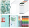 Budget Planner Budget Binder A6, Budgetplaner Geld Organizer mit Weiche Tasche, TAOPE Budget Binder Notizbuch A6 Cash Stuffing, Haushaltsbuch mit Geldfächer, Budget Planner Set Aquamariner Marmor