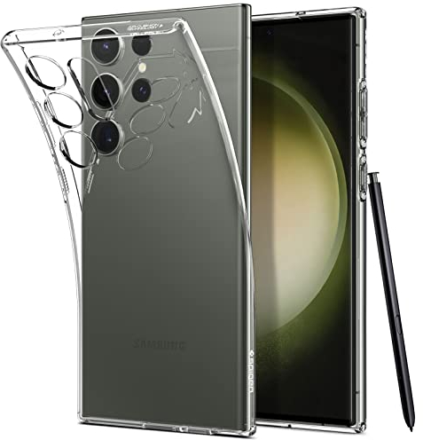 Spigen Liquid Crystal Hülle Kompatibel mit Samsung Galaxy S23 Ultra 5G -Crystal Clear