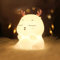 Diboniur Veilleuse Enfant Rechargeable Veilleuse Bébé Lampe, 7 Couleurs LED Veilleuse Filles, Silicone Lampe de Chevet Tactile pour Enfants Adulte Chambre Décoration Nouveau-né (Cerf)