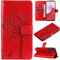 Hancda Hülle für Samsung Galaxy A14 5G/4G Schutzhülle Handyhülle Leder Hülle Klappbar Klapphülle Dünn Silikon Cover Tasche mit Motiv Kartenfach Magnet Flip Case für Samsung Galaxy A14 5G/4G,Rot