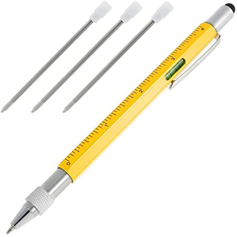 Bakemoro Stylo à outils 6 en 1 - Gadgets cool pour homme - Cadeaux pour homme - Cadeaux de Noël uniques pour homme