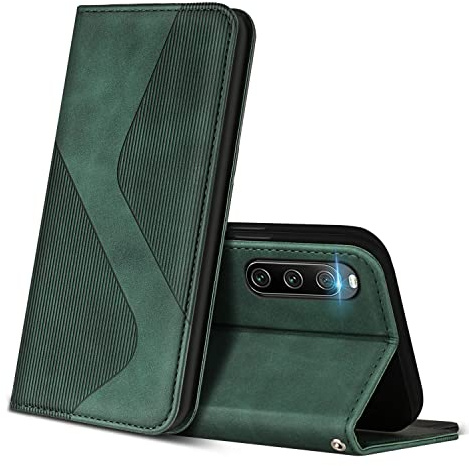 ZONNAVI Hülle für Sony Xperia 10 IV, PU Leder Handyhülle mit Kartenfächer und Standfunktion, Lederhülle Flip Wallet Case Schutzhülle für Sony Xperia 10 IV (Grün)