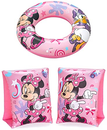 ICE TOYS Set Armlehnen und Donut Kinder Meer Sommer Pool (Minnie)
