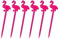 CJKDXDH Palillos de plástico con diseño de flamenco, palillos de dientes, palillos de aperitivos, pinchos de alimentos, sándwich, bebidas, decoración hawaiana, 100 unidades