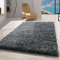 Carpetsale24 Hochflor Teppich 120x170 cm Blau – Shaggy, Meliertes Design, Flauschig & Pflegeleicht, Jute-Rücken – Perfekt für Schlafzimmer & Kinderzimmer