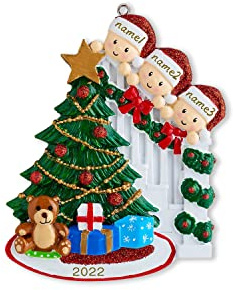 Kaululu Personalisierter Weihnachtsbaumschmuck mit Namen und Text,Christbaumschmuck Weihnachtsdeko Holz Weihnachten deko 2024 Weihnachtsanhänger, Neujahrsgeschenke