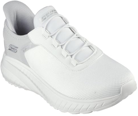 Skechers Herren Bobs Squad Chaos Tough Walk Slip-InTurnschuhe, Off White Mesh, 45.5 EU