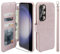 VANAVAGY Wallet Case for Galaxy S24 with Rfid Flip Card Holder,[Screen Protector and Camera Lens Protector] Leather Wrist Strap Supports Wireless Charging Case for Galaxy S24 6.2”,Salmon Pink