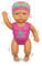 Asudaro Poupée Piscine pour Enfants, Poupée Natation électrique 6 Pouces Jouet Bain Douche Bébé Jouet Poupée Mécanique Mini Ornements pour Décorations Maison Cadeaux pour Enfants 3 Ans Et Plus