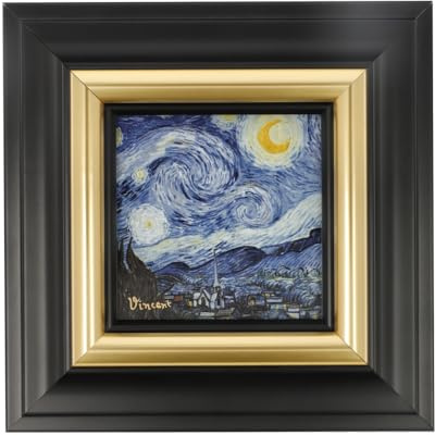 Wandbild Sternennacht Vincent van Gogh 18,5 x 18,5 cm - Artis Orbis