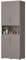 Brinlawb Mehrzweckschrank 70 cm breit Badschrank Hochschrank mit 1 offenen Fach und 4 Türen Badezimmerschrank Grau Vorratsschrank Büroschrank Holz Aktenschrank Küchenschrank Grau 33,5x70x190 cm