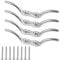 PEUTIER 4pcs Boat Cleats, 4.41 Inch Marine Boat Dock Cleat Hooks with 8 Mounting Screws 316 Stainless Steel Rope Cleat Heavy Duty for Marine Decor
