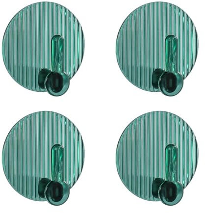 TYCIONG 4 Stück Wandhaken, Kleiderhaken, selbstklebend, ohne Bohren, starke selbstklebende Haken Handtuchhalter, Badezimmer, Dusche, Küche, Schlüssel, Tür (grün)
