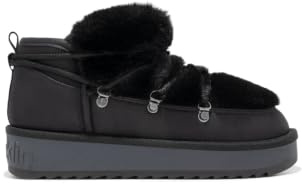 D.Franklin Stivaletti Australiani da Donna Nordic Trk Fur Low in Nero - Stivali da Donna - Moda Casual - Taglia (40) - Modello nordic-trk-fur-low