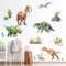 Supzone Wandtattoo Große Dinosaurier für Jungen Mädchen, Wandaufkleber Dino Vulkan Tropische Pflanzen Kaktus Wandsticker Jungenzimmer Wand Dekor für Kinderzimmer Babyzimmer Schlafzimmer