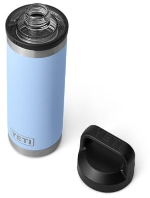YETI Rambler Bottle Chug, Vacuum Insulated Stainless Steel Bottle with Chug Cap, Big Sky Blue, 18 oz (532 ml)