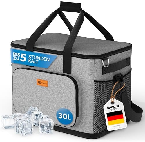 BigDean 30L Kühltasche auslaufsicher & wasserdicht – Picknicktasche für Essen & Getränke – bis zu 5h Kühldauer