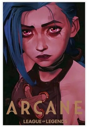 acalur Poster su tela Arcane Jinx, decorazione per camera da letto, ufficio, camera da letto, regalo, 30 x 45 cm