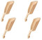 KYUQY Lot de 4 petites cuillères en bois de noyer noir de qualité supérieure pour les bocaux, les sels de bain, les cuillères à thé, les poudres de lessive, les cuillères à café
