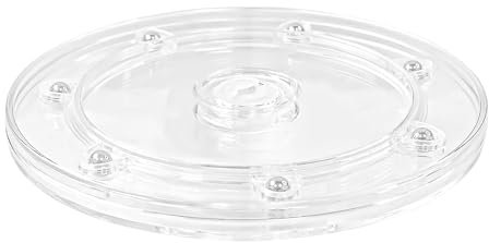 TTQiAnJ 1 Pieza Tocadiscos de Acrílico Lazy Susan,6 Pulgada Transparente Rodamientos Giratorios,360°Plato Giratorio de Acrílico para Escaparates,Baños,Cocinas