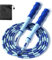 MUNSKT Beaded Jump Rope Springseil Verhedderungsfrei 2.8M Verstellbare Länge Blau für Kinder und Erwachsene
