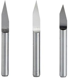 Temhyu 10 stücke 3,175mm Schaft CNC Router Bit Grad 25 30 40 PCB Gravur Bits Schaftfräser Hartmetall 0,1-0,3mm Fräser Maschine Zubehör(J3 3020)