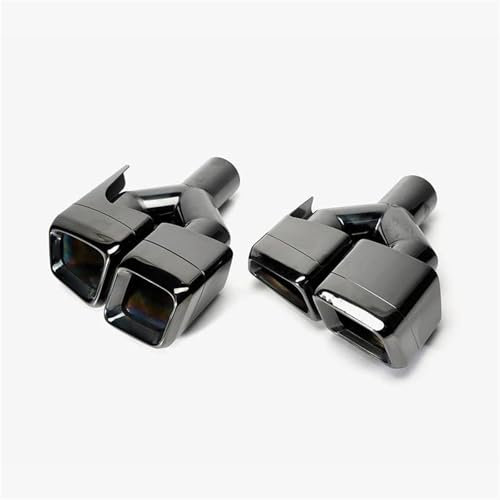 DZSQTUND Auto Auspuffblende 1 Paar Schalldämpfer Schneider Für Mercedes Für Benz W212 Für AMG E63 W212 W204 Auspuffrohr Zubehör Auspuff Schalldämpfer(Schwarz)