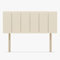 Kiswa collection Lined Bed Headboard | Plush Velvet Upholstered Headboard 20’’ Height | Extra Padded Lined with Wooden Struts for Divan Beds, Bedroom Furniture (Cream, 4ft 6inch Double)