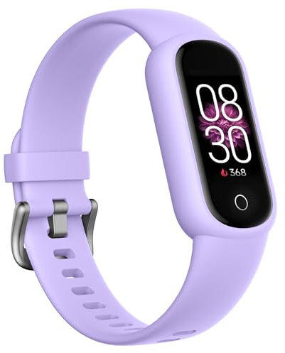 TOOBUR Smartwatch Mujer Reloj Inteligente Muje Impermeable IP68 Pulsera Actividad con Pulsómetro, Podómetro, Monitor Sueño, Notificación de Mensajes 14 Deportes para Android iOS, Lila