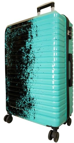 Monopol Reisekoffer und Kofferset 3tlg Hartschale Sierra Trolley (schwarz-türkis, Reisekoffer - Größe L)