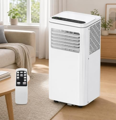 MilleLoom Portable Air Conditioners 10,000 BTU - Cools 450 Sq.Ft Rooms, 3-in-1 AC with Dehumidifier, Timer & Remote, Includes Window Kit