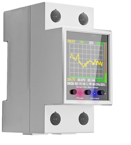 HOHOVYVY Stromzähler Auslesen Wlan,DIN-Schienen Energiezähler 100A WLAN Stromzähler Mit Fehlerstromschutz Und Für Tuya Smart Schalter(WiFi switch)