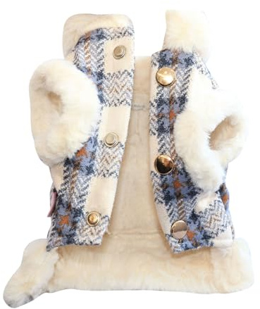 CutitiUU Hundemantel Winter, Mit Fleece gefütterte, dickere Westen für Katzen und Hunde,Winterkleidung für kleine und mittelgroße Hunde,Hundemantel Für Kleine Hunde Warme Wintermantel (M)