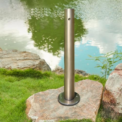 Support de tuyau d'arrosage en acier inoxydable – Colonne d'eau extérieure autonome – Poteau de robinet anti-gel pour arrière-cour et ferme – Solution d'arrosage verticale