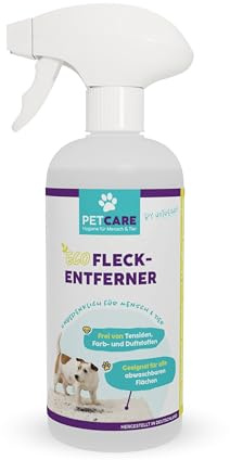 HOTREGA Petcare ECO Fleckentferner 500ml | Biologischer Reiniger ohne Duft | Fleckenspray für Tierkörbchen, Textilien & Böden | 100% Biologisch Abbaubar | Sicher für Hund, Katze & Allergiker geeignet