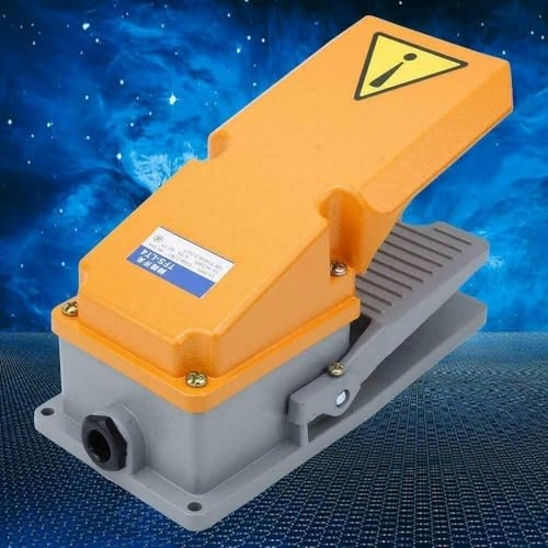 Pédale d'interrupteur à pied industrielle robuste, boîtier en fonte d'aluminium, certifié SPDT 10A, protection IP62, pour équipement de machines-outils