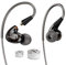 TENNMAK PRO Professional - 4 auriculares con cable para conductores, auriculares con cable desmontable y gancho para las orejas para deportes y correr e informal (negro sin micrófono)