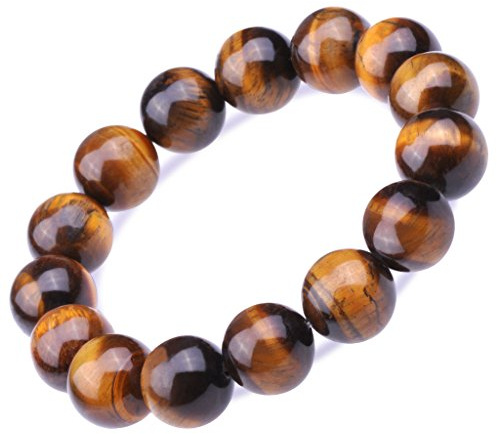 Feilok Enerigearmband Energie Armband Armkette EnergieStein Kugelkette Tigerauge von Natur Perlen Perle für Kinder, Damen und Herren