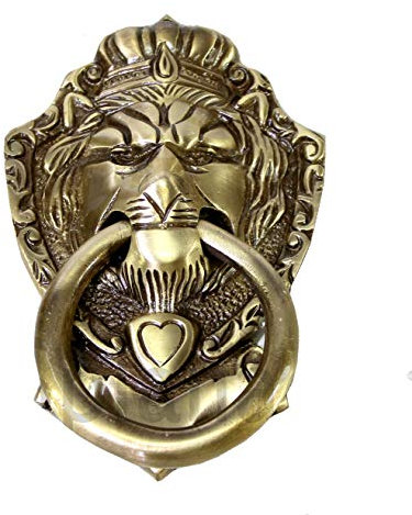 eSplanade Lion Mouth Door Knocker, Yellow, 3.5 x 2.5 x 5.5-Inch