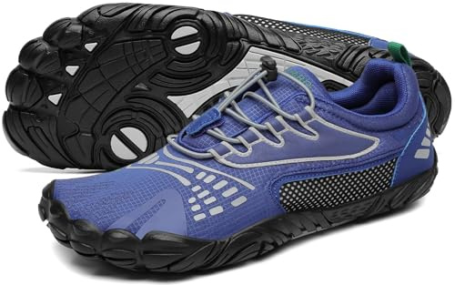 SAGUARO Chaussures de Trail Running Homme Femme Chaussures Minimalistes Chaussures de Sport Fitness Randonnée Escalade Marche Barefoot Shoes Chaussures Aquatiques, Bleu Azur, 41 EU