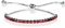 ZAVANA Bracciale Argento Regolabile da Donna e Ragazza, con Zirconi Cubici Rossi, Bracciali da Donna con Pietre con Chiusura Regolabile con Perline, Braccialetti Sottili con Pietre Rosse Rubino